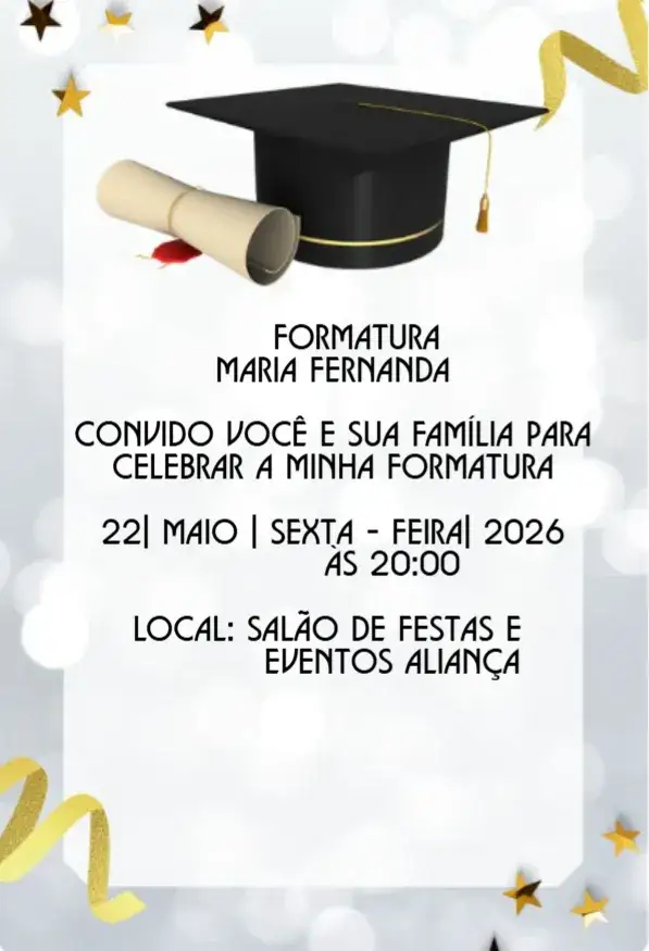 Invitación graduación – tema Graduación moderno, elegante, clásico, colorido, minimalista, vintage