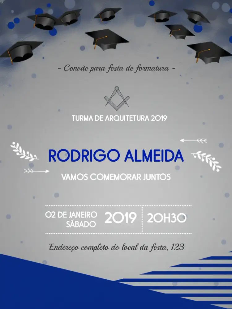 Formatura Arquitetura Cinza