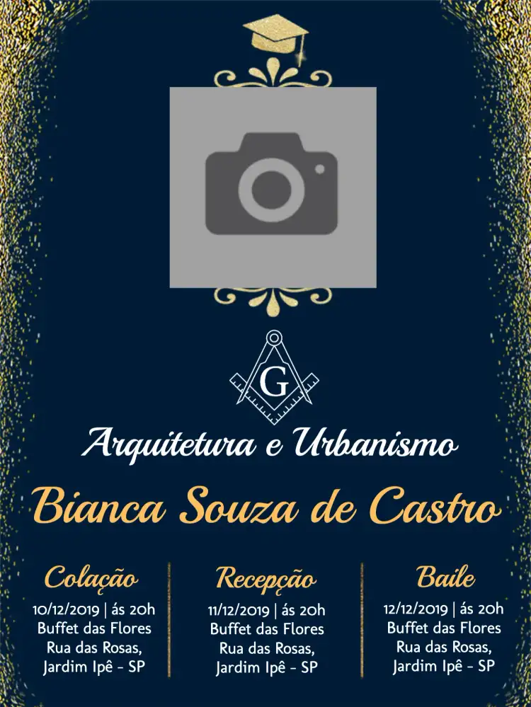 Formatura Arquitetura E Urbanismo Com Foto Marinho