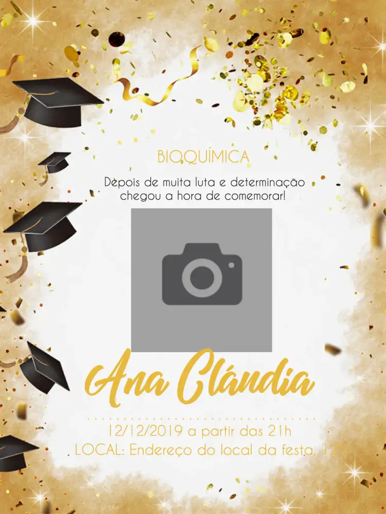 Formatura Bioquímica Com Foto Branco