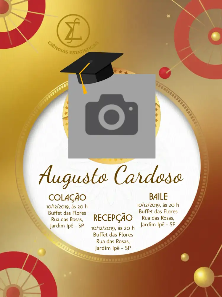 Formatura Ciências Estatísticas Com Foto Estatistícas
