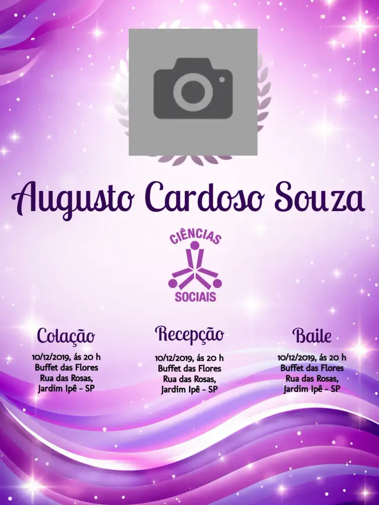 Formatura Ciências Sociais Com Foto Branco