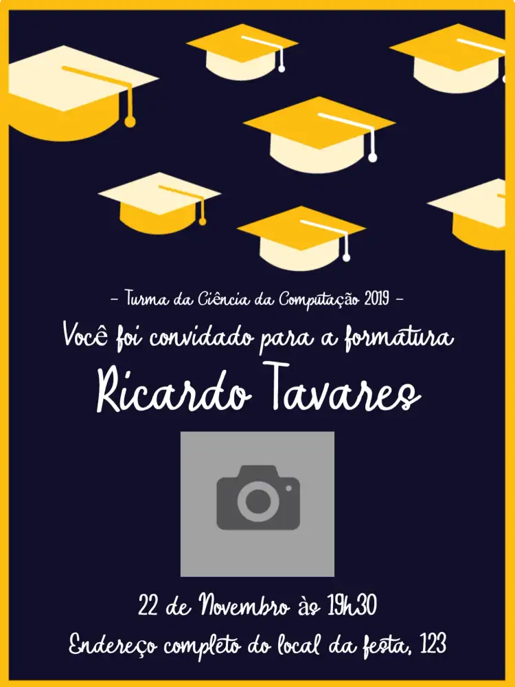 Formatura Com Foto Colação
