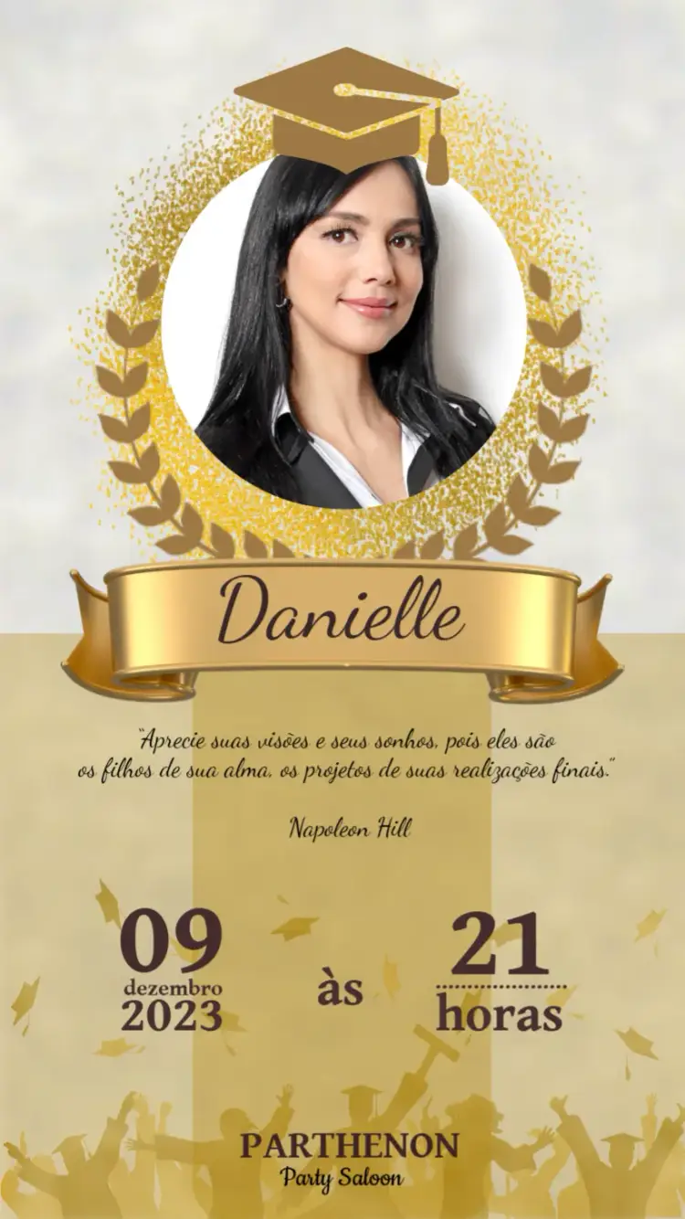 Convite Formatura Com Foto Capelo