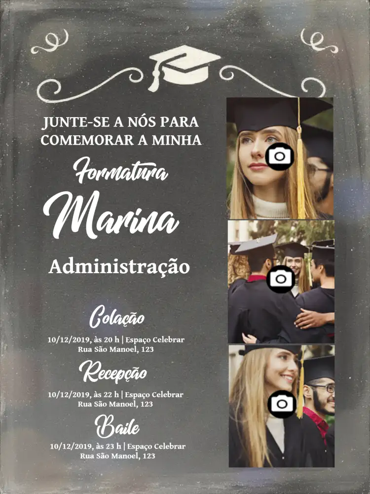 Formatura Com Fotos Médio