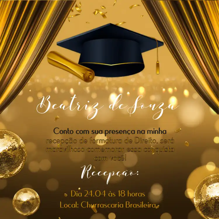Formatura Dourado Instagram