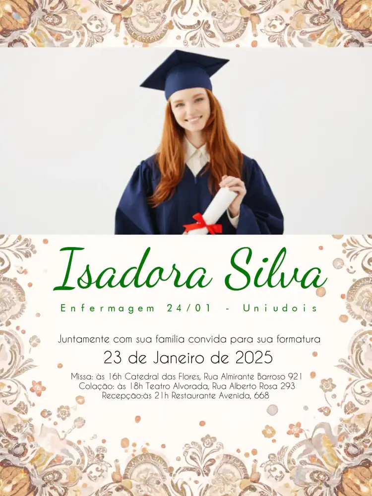 Formatura Enfermagem Com Foto Capelo