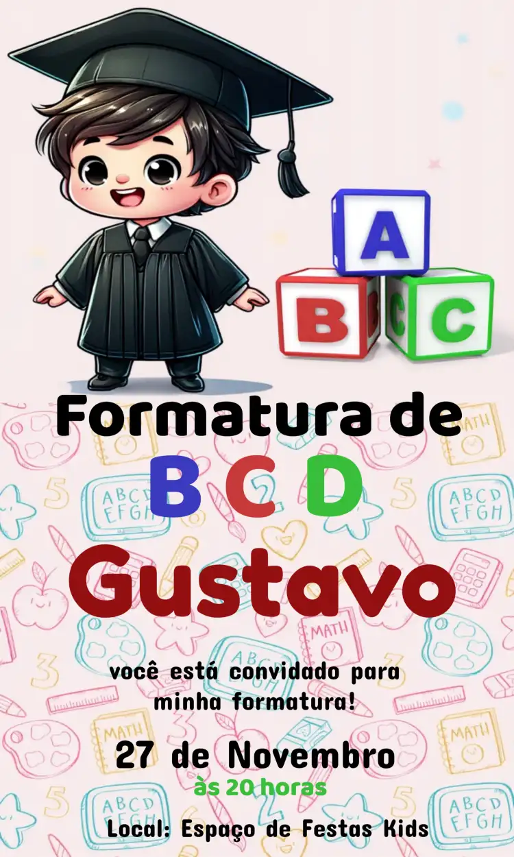 Formatura Escolar Infantil Azul Infanfil