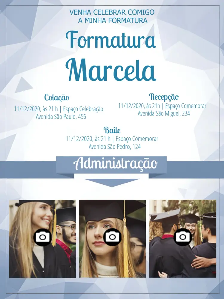 Convite Formatura Ano