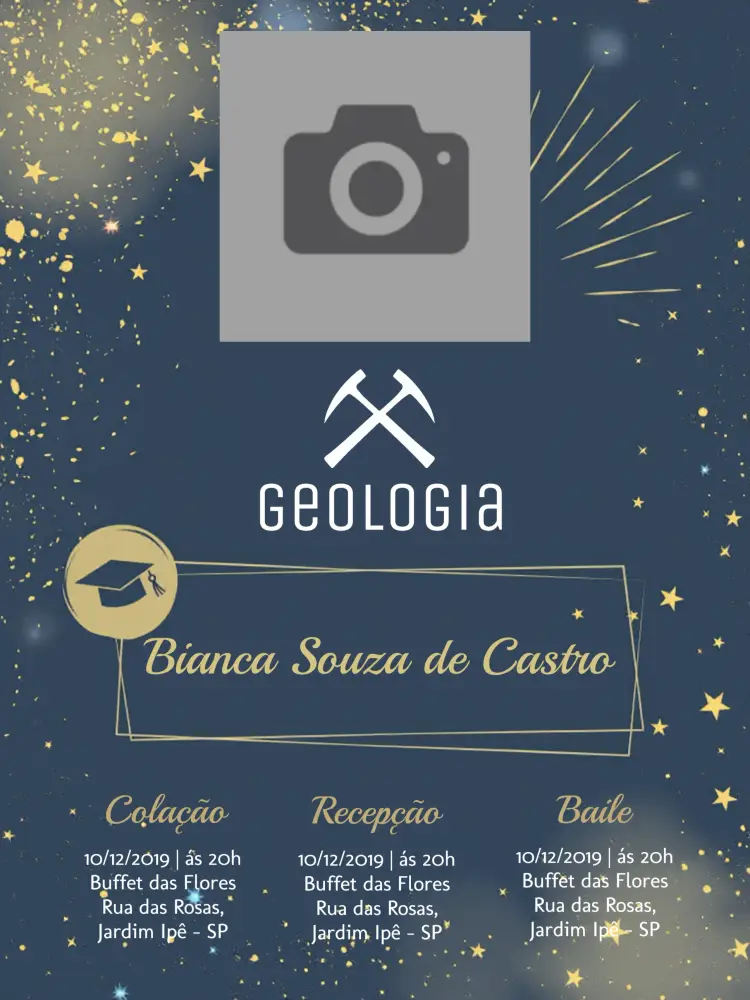 Convite Formatura Geologia Quepe