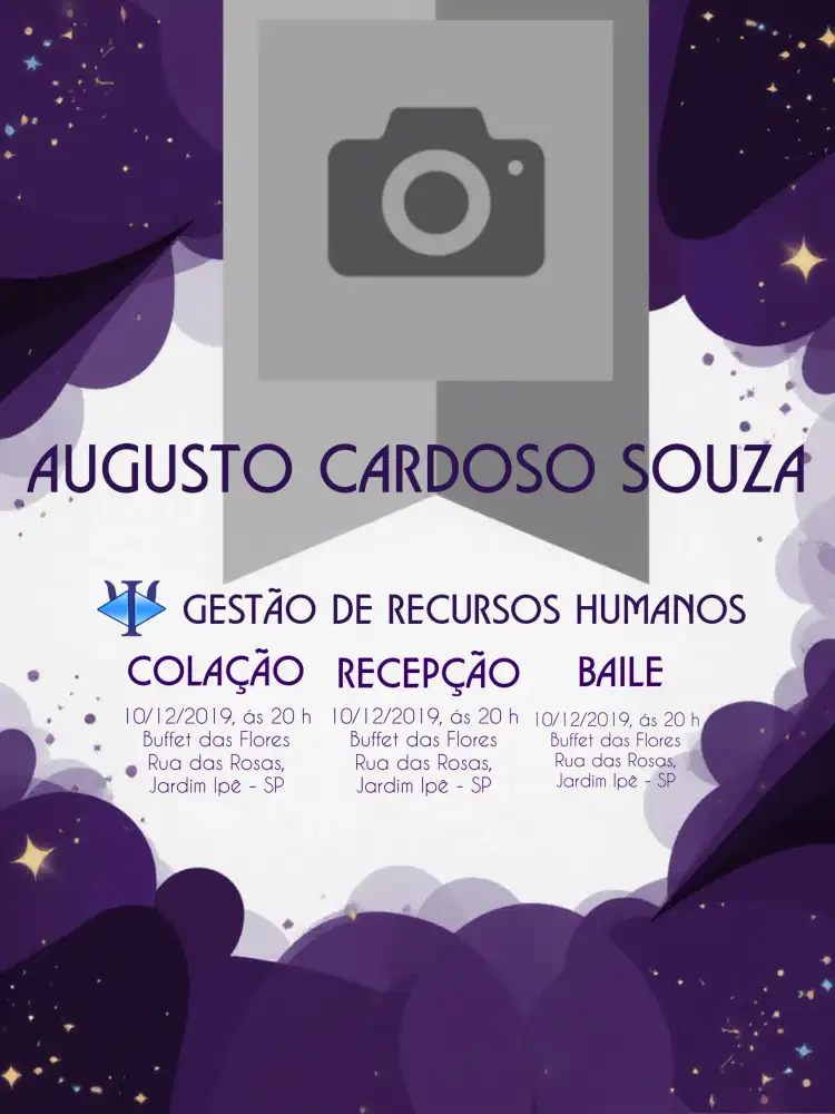 Formatura Gestão De Recursos Humanos Com Foto Branco
