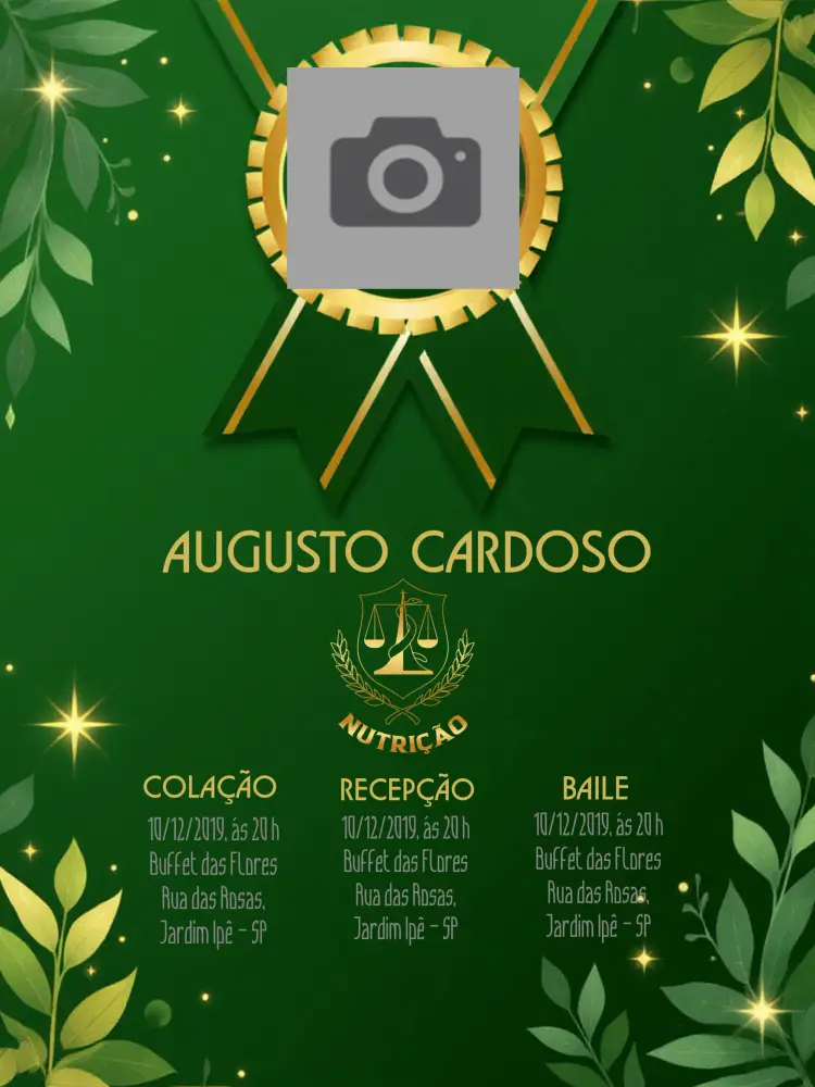 Convite Formatura Nutrição