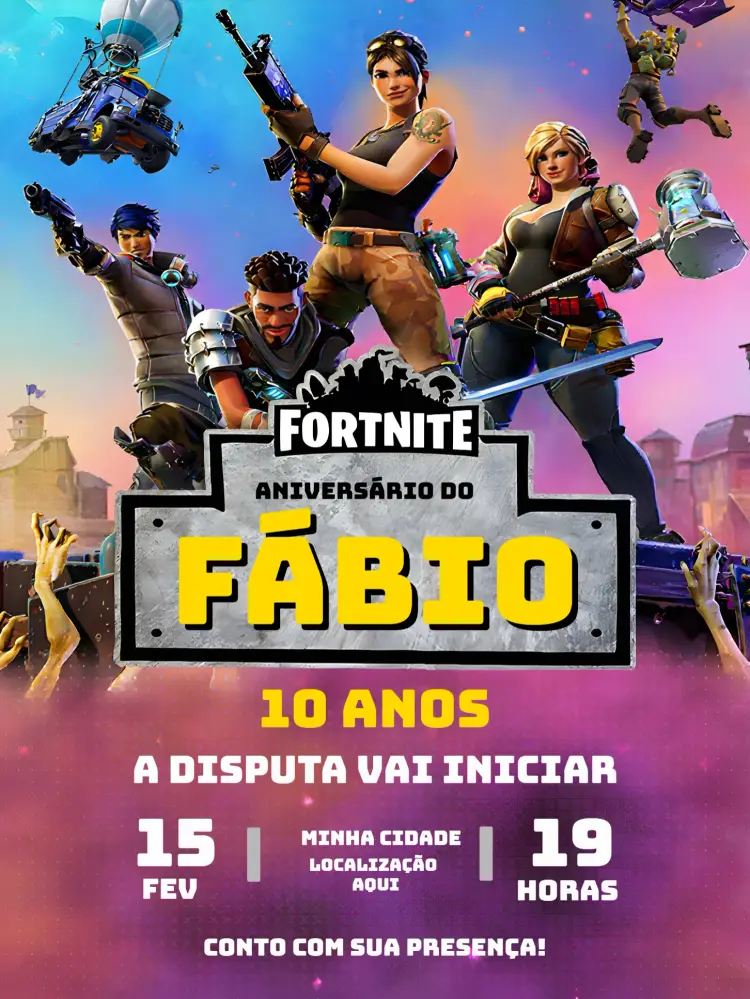 Convite Fortnite Game