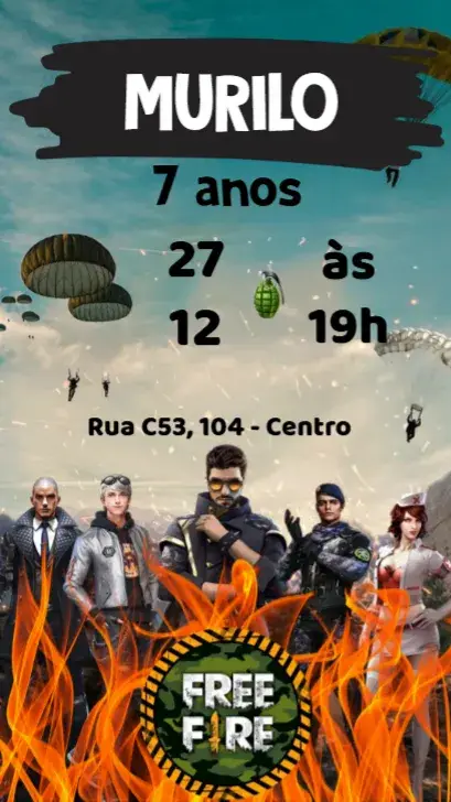 Free Fire invitation