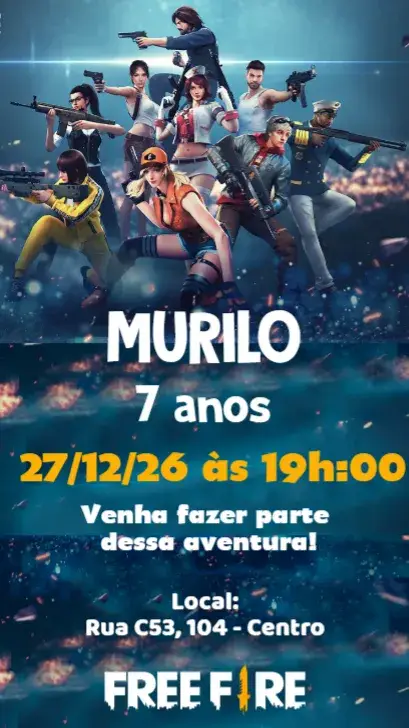 Free Fire invitation