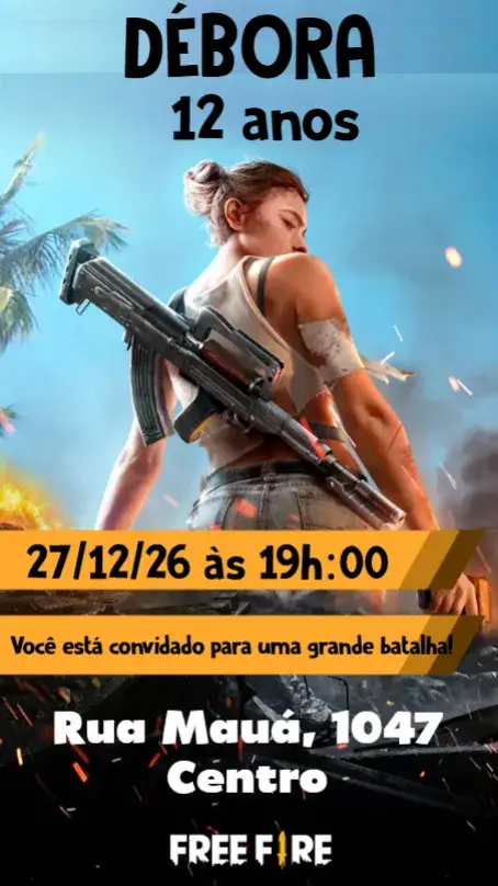 Free Fire invitation