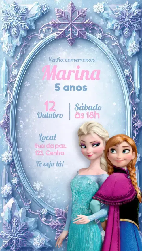 Convite Frozen