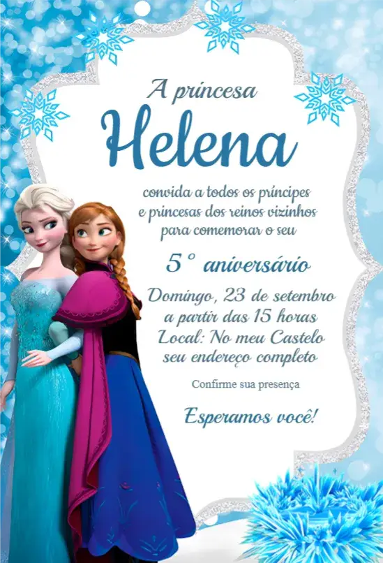 Convite Frozen 10