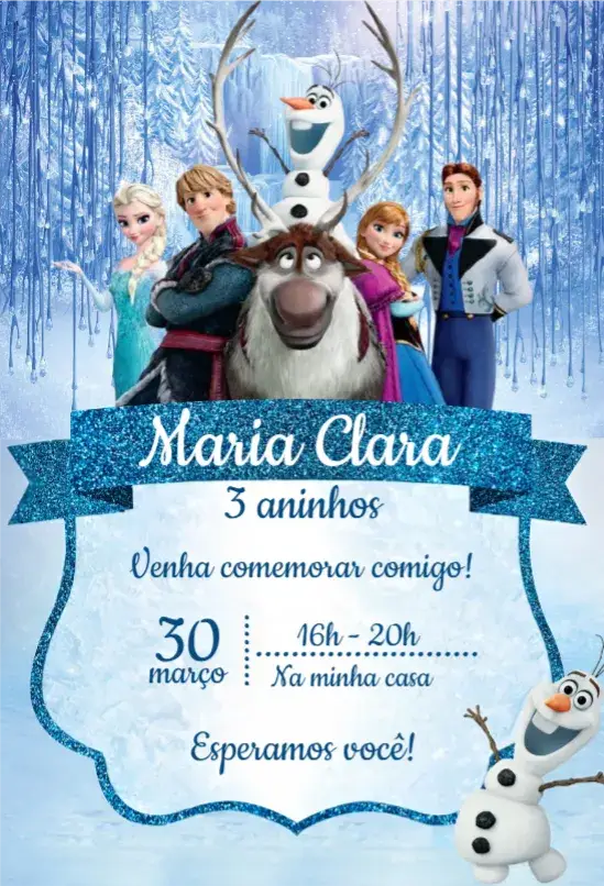 Convite Frozen 12