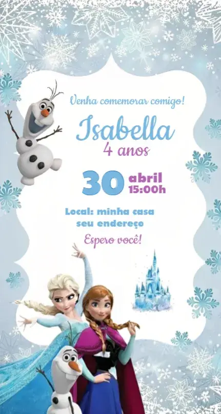 Convite Frozen 7