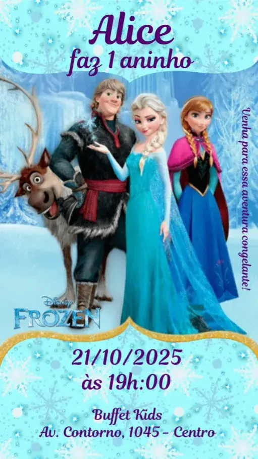 Convite Frozen