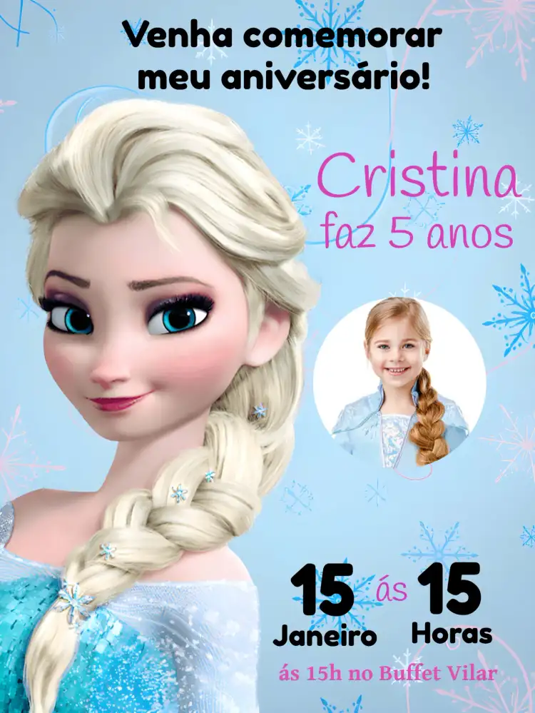 Frozen Com Foto Azul