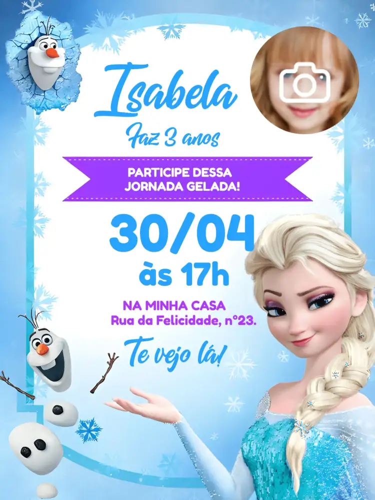 Frozen Com Foto Menina