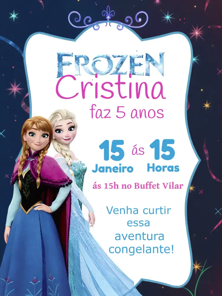 Convite Frozen