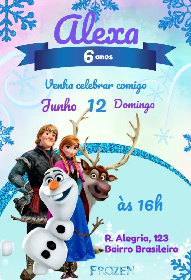 Frozen Fronzen invitation
