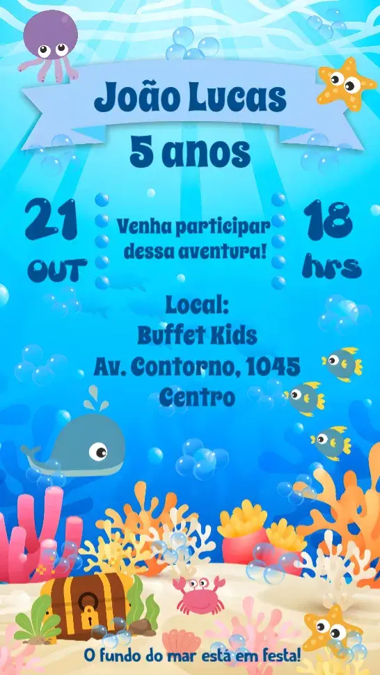 Convite Fundo do Mar