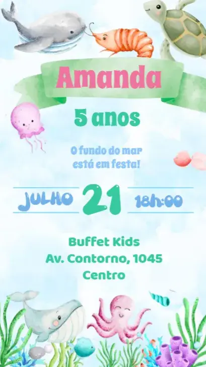 Underwater Watercolor invitation