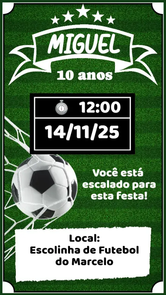Convite Futebol