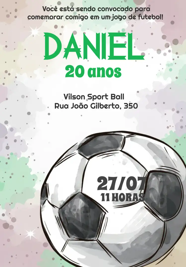 Futebol Aquarela Branco