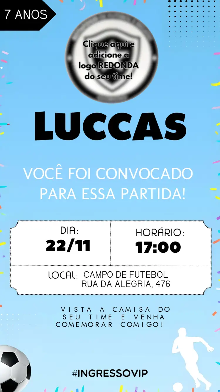 Convite Futebol Botafogo – tema Aniversário Infantil futebol, moderno, colorido, esportivo, jovial