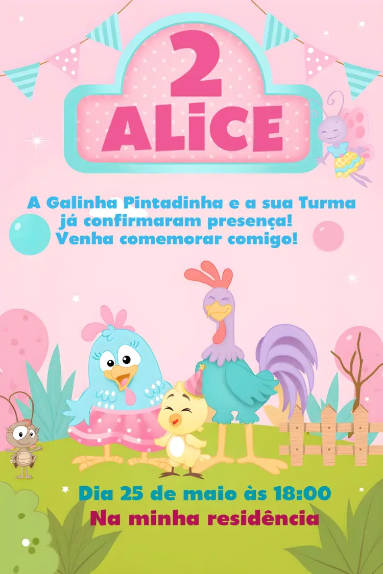 Convite Galinha Pintadinha
