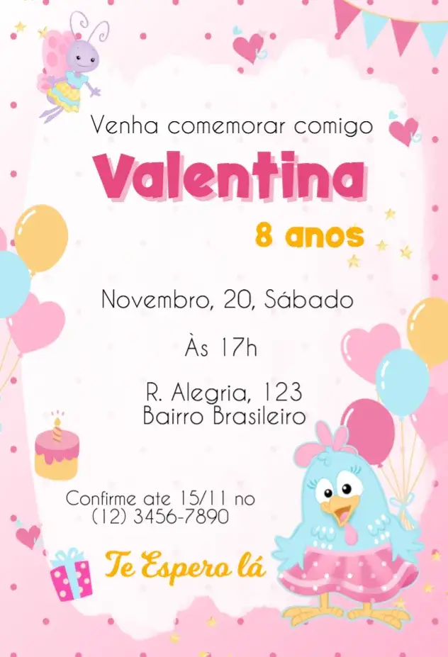 Convite Galinha Pintadinha