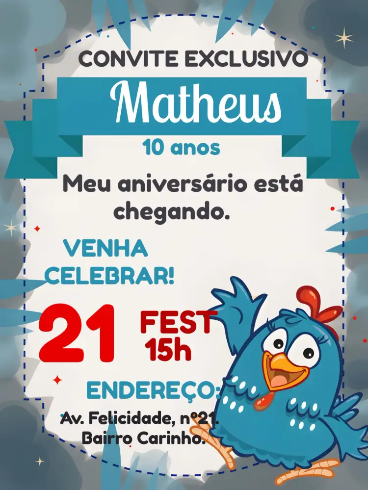 Convite Galinha Pintadinha Festa