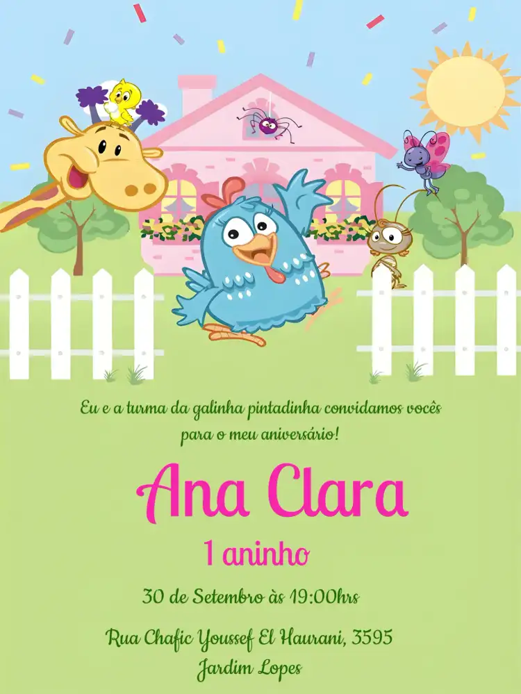 Galinha Pintadinha Menina