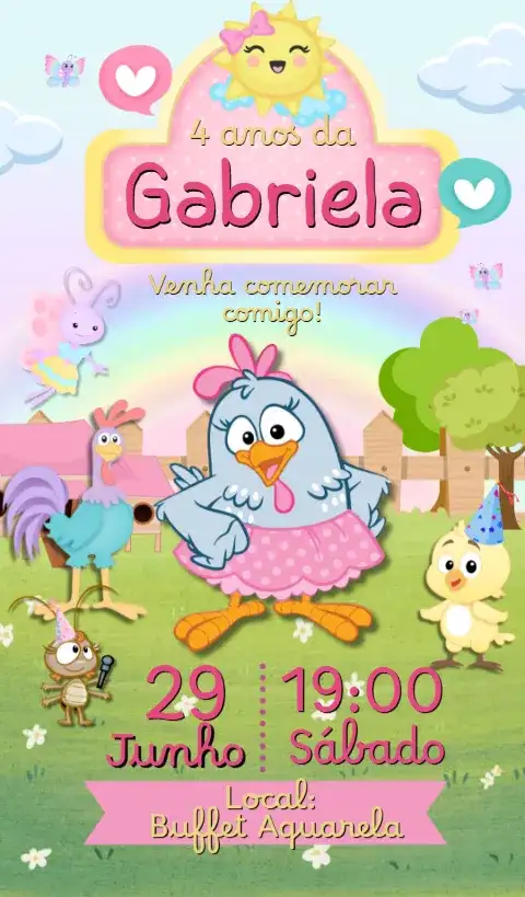 Galinha Pintadinha Rosa