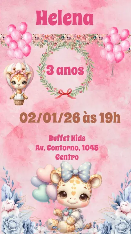 Convite Girafinha