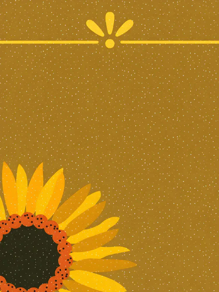 Convite Girassol Branco – tema Aniversário floral, moderno, elegante, colorido, minimalista, vibrante