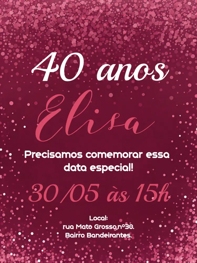 Convite Glitter Repente