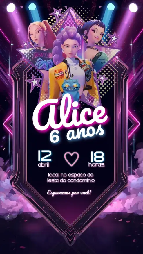Convite Guerreiras do K-pop