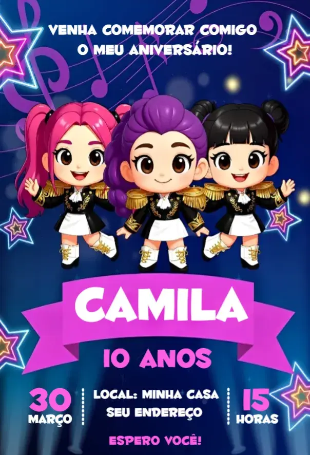 Convite Guerreiras do Kpop 21