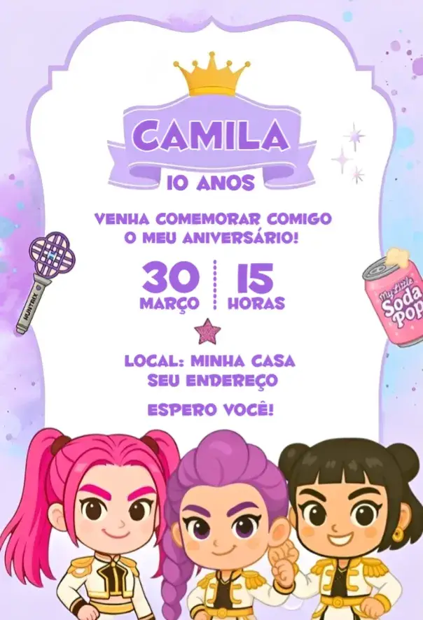 Convite Guerreiras do Kpop 22