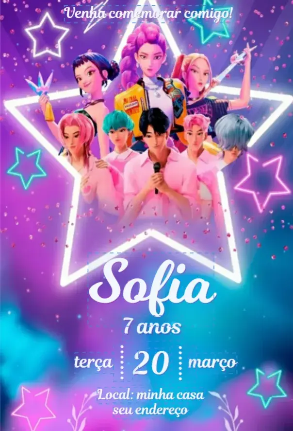Convite Guerreiras do Kpop 4