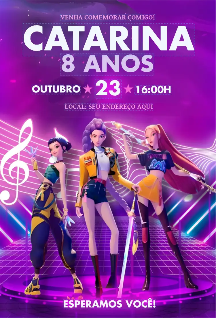 Convite Guerreiras do Kpop