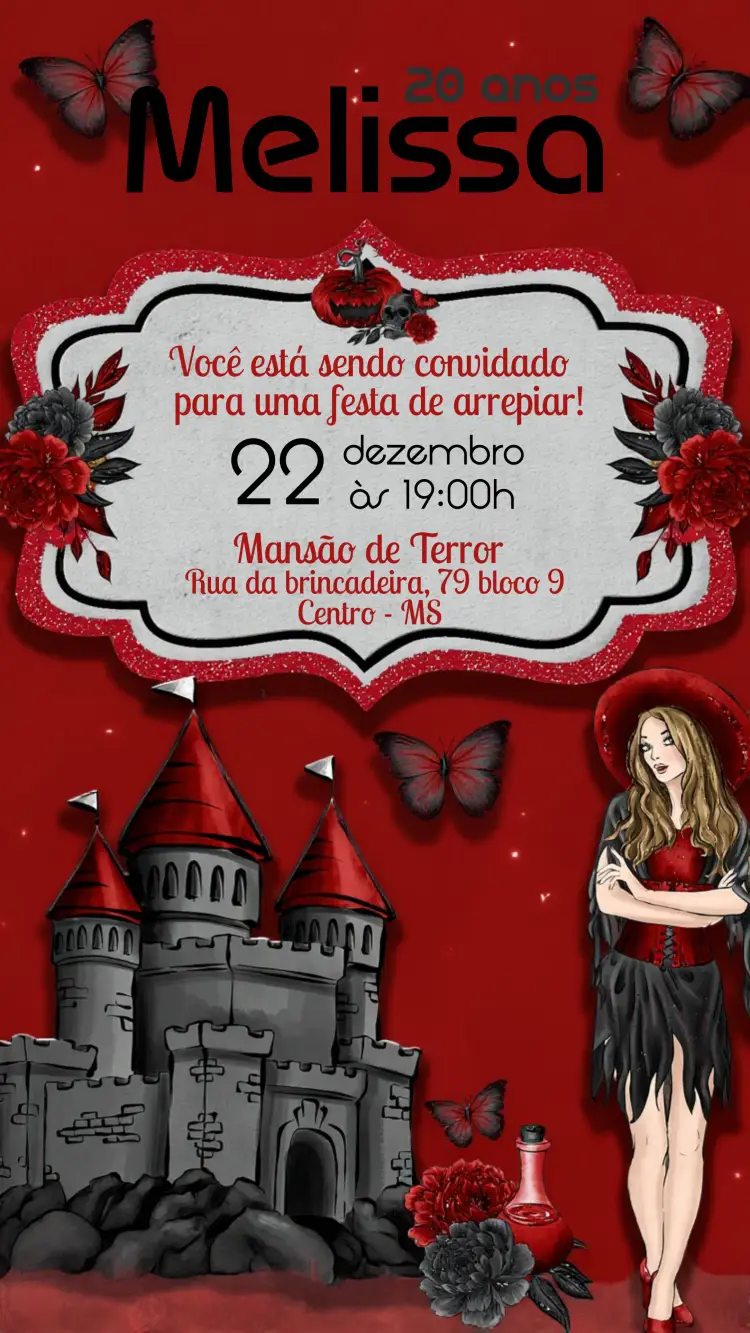 Convite Halloween Adulto