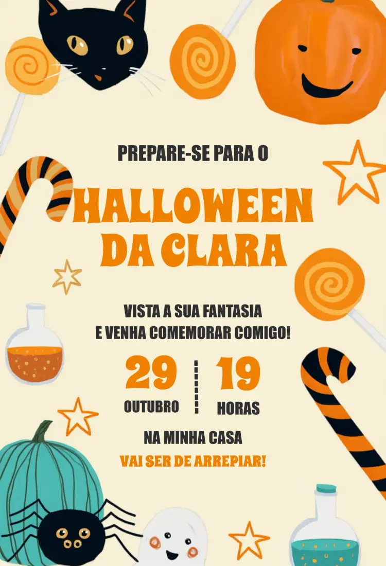 Convite Halloween Bruxas
