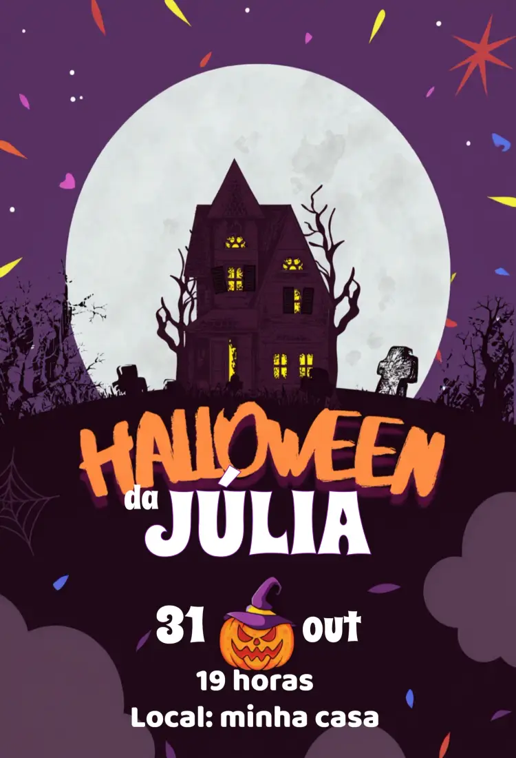 Convite Halloween Bruxas